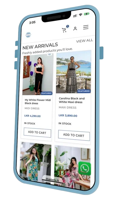 Bluebells clothing store website