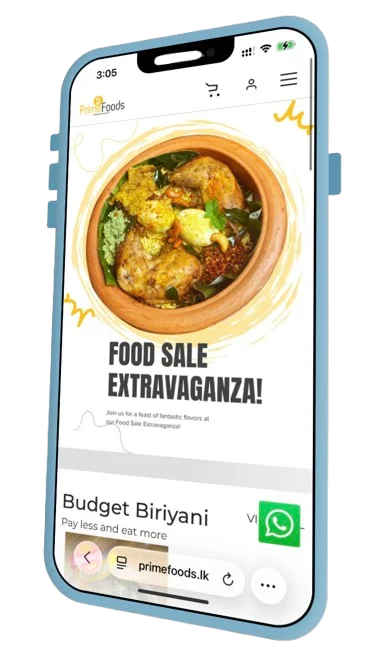 Prime Foods online store website